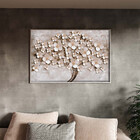 Quadro Decorativo Flores E Folhas Paper Flowers Com Moldura P