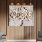 Quadro Decorativo Flores E Folhas Paper Flowers Com Moldura P