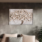 Quadro Decorativo Flores E Folhas Paper Flowers Com Moldura P