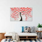 Quadro Decorativo Flores E Folhas Red Flower Tree - 180x120 Cm