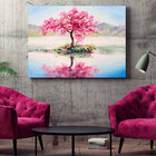 Quadro Decorativo Flores E Folhas Sakura Isle - 150x100 Cm