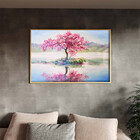 Quadro Decorativo Flores E Folhas Sakura Isle Com Moldura E V