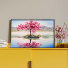 Quadro Decorativo Flores E Folhas Sakura Isle Com Moldura Pre