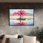 Quadro Decorativo Flores E Folhas Sakura Isle Com Moldura Pre