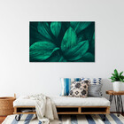 Quadro Decorativo Flores E Folhas Verdes - 180x135 Cm