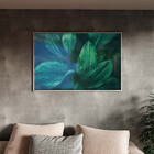 Quadro Decorativo Flores E Folhas Verdes Com Moldura E Vidro