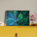 Quadro Decorativo Flores E Folhas Verdes Com Moldura E Vidro