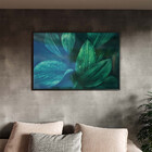 Quadro Decorativo Flores E Folhas Verdes Com Moldura E Vidro
