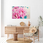 Quadro Decorativo Flores E Folhas Watercolor Flower - 150x80