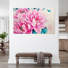 Quadro Decorativo Flores E Folhas Watercolor Flower - 180x135