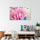 Quadro Decorativo Flores E Folhas Watercolor Flower - 180x135