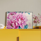 Quadro Decorativo Flores E Folhas Watercolor Flower Com Moldu