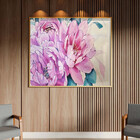 Quadro Decorativo Flores E Folhas Watercolor Flower Com Moldu