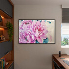 Quadro Decorativo Flores E Folhas Watercolor Flower Com Moldu