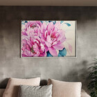 Quadro Decorativo Flores E Folhas Watercolor Flower Com Moldu
