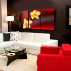 Quadro Decorativo Flores Estampado