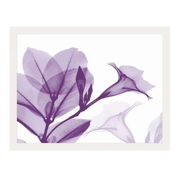 Quadro Decorativo Flores Lilás I Branco