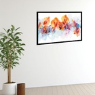 Quadro Decorativo Flores Orquídea Laranja  - 50x70cm Moldura