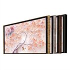 Quadro Decorativo Flores Primavera Rosé Com Moldura Prata 180
