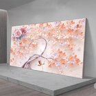 Quadro Decorativo Flores Primavera Rosé Com Moldura Prata 180