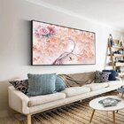 Quadro Decorativo Flores Primavera Rosé Com Moldura Preto 120