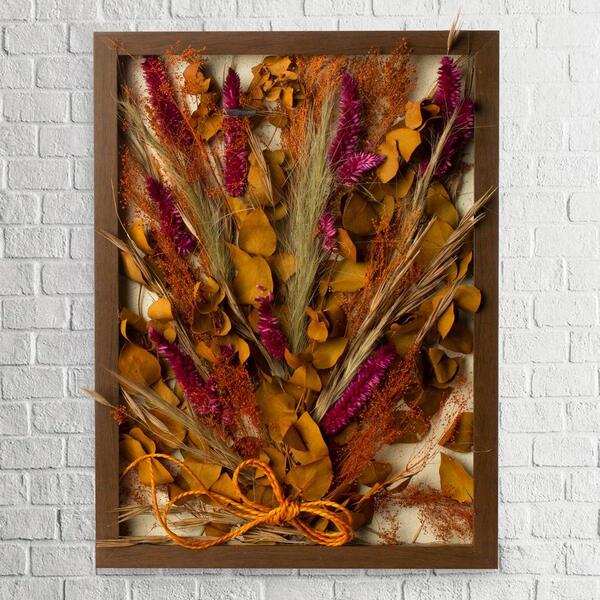 Quadro Decorativo Flores Secas Eucalipto 30x42