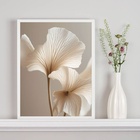 Quadro Decorativo Flores Sofisticadas Branco E Bege 45x34cm M