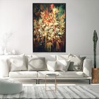 Quadro Decorativo Flores Tons Escuros Moderno Com Moldura E S