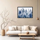 Quadro Decorativo Floresta Azul  - 50x70cm Moldura Branca