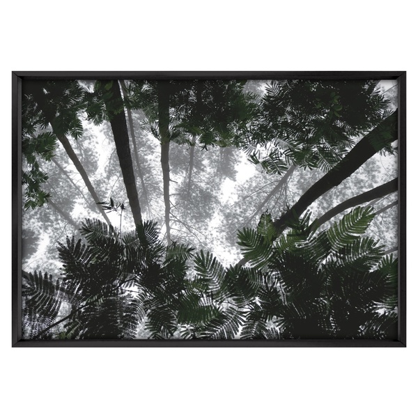 Quadro Decorativo Floresta Colorido com Vidro 100x70x3,5cm Tropical