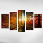 Quadro Decorativo Floresta Laranjada