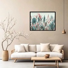 Quadro Decorativo Floresta Rose  - 50x70cm Moldura Branca