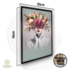 Quadro Decorativo Florido Grande 50x70