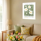 Quadro Decorativo Flower Gallery Amsterdam  - 70x50cm Moldura