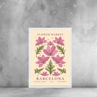 Quadro Decorativo Flower Market - Barcelona 45x34cm - Com Vid