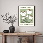 Quadro Decorativo Flower Market - Tokyo 45x34cm Moldura:madei