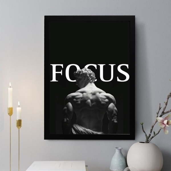 Quadro Decorativo Focus 33x24cm Moldura Branca