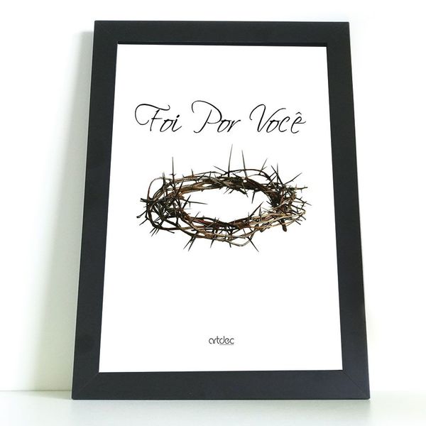 Quadro Decorativo Foi Por Você Com Vidro - 30x50