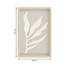 Quadro Decorativo Folha II Natural com Vidro 40x60cm Arte Própria
