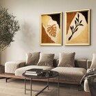 Quadro Decorativo Folhagem 1 3D Oak com Vidro 80x60cm Arte Própria