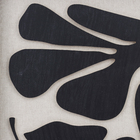 Quadro Decorativo Folhagem 1 3D Preto com Vidro 70x80cm Arte Própria