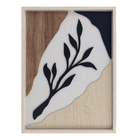 Quadro Decorativo Folhagem 2 3D Oak com Vidro 80x60cm Arte Própria