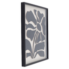 Quadro Decorativo Folhagem 2 3D Preto com Vidro 70x80cm Arte Própria