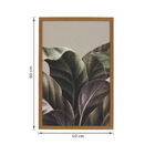 Quadro Decorativo Folhagem 2 Bege com Vidro 40x60cm Arte Própria