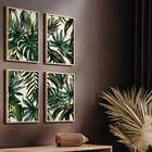 Quadro Decorativo Folhagem 3 Verde com Vidro 30x40cm Arte Própria