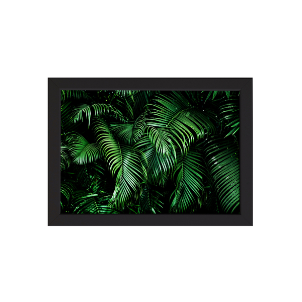 Quadro Decorativo Folhagem Folha 2 Moldura Preta 33x43cm