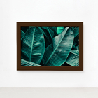 Quadro Decorativo Folhagem Folha Moldura Marrom 22x32cm