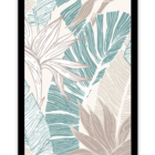 Quadro Decorativo Folhagens Em Tons Pastel 30x45 P/ Amb