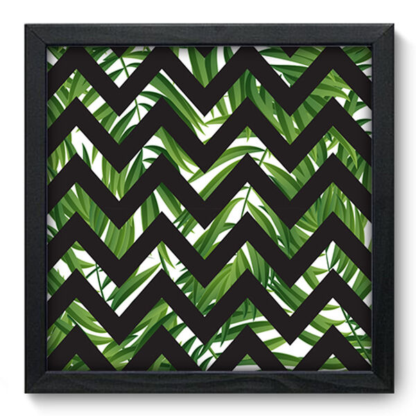 Quadro Decorativo - Folhas - 33cm X 33cm - 406qddp