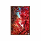 Quadro Decorativo Folhas 40x60cm Vidro Galhos Outono Flnt093